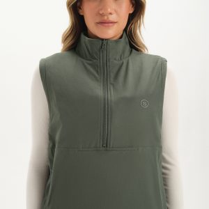 MICROFLEECE/NYLON DUET REVERSIBLE VEST - GROTTO