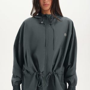 NYLON TRACK CINCHED WINDBREAKER - MAST