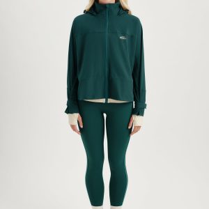 NYLON DUET CINCHED WINDBREAKER - PEAK
