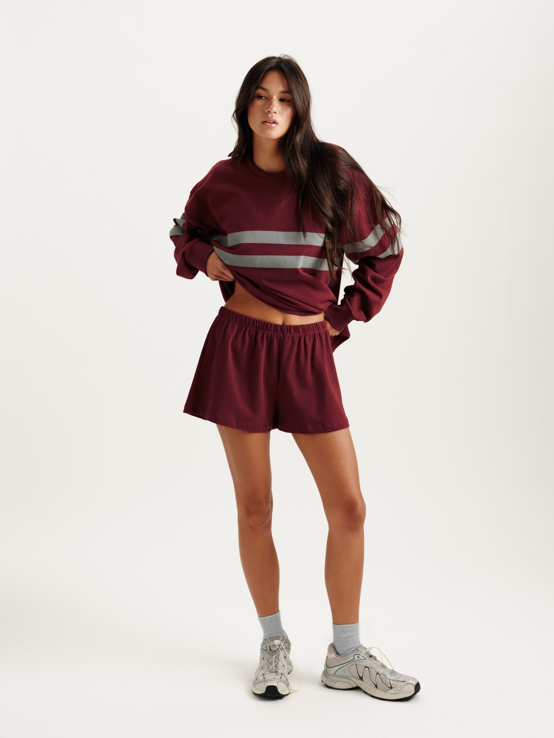 HEAVY COTTON EASY SHORTS - SEPIA - Image 3