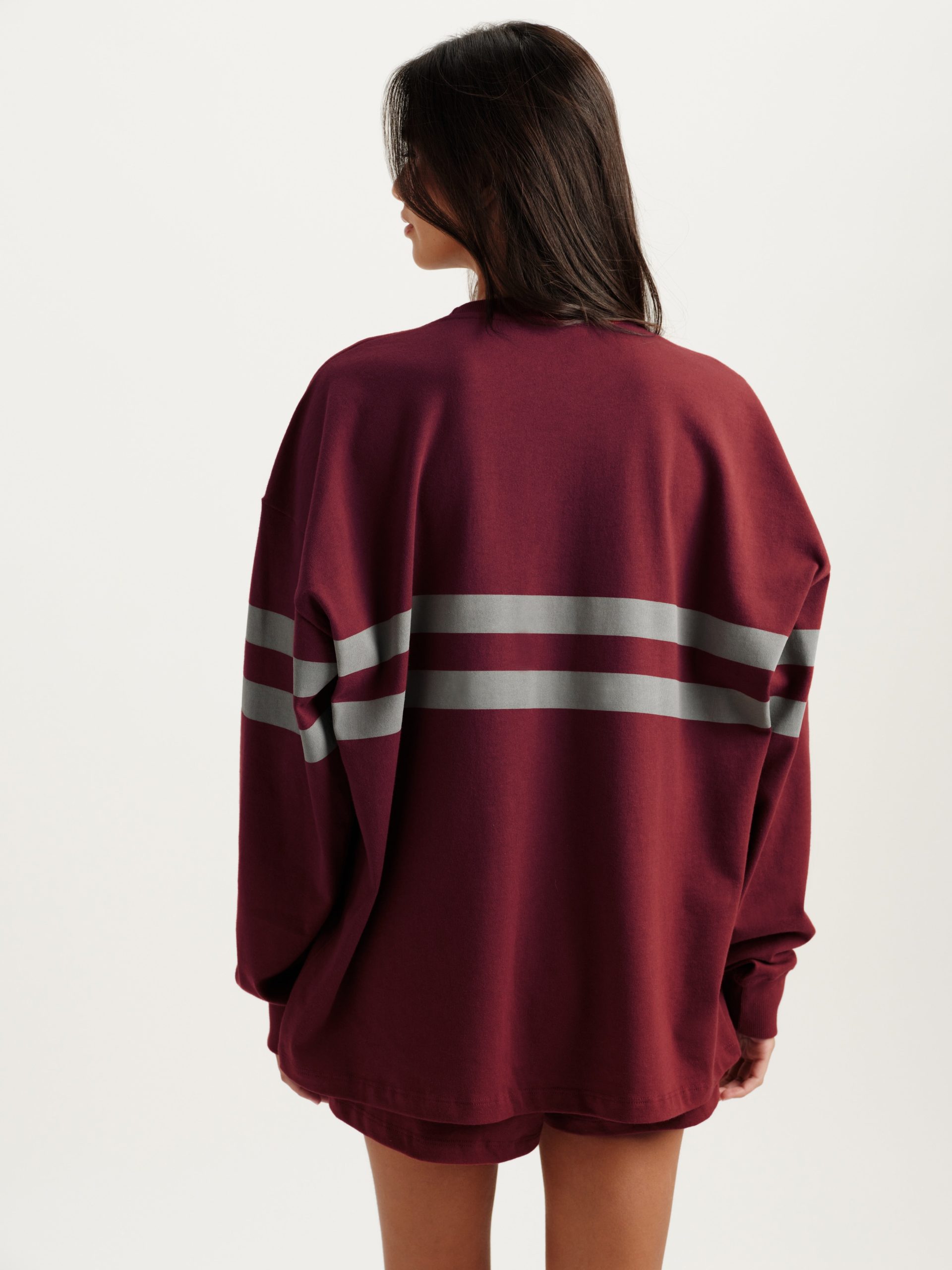 HEAVY COTTON EASY STRIPE LONG SLEEVE - SEPIA - Image 5