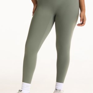 SPORTBODY® SPORTY HIGH-RISE LEGGINGS - KELP