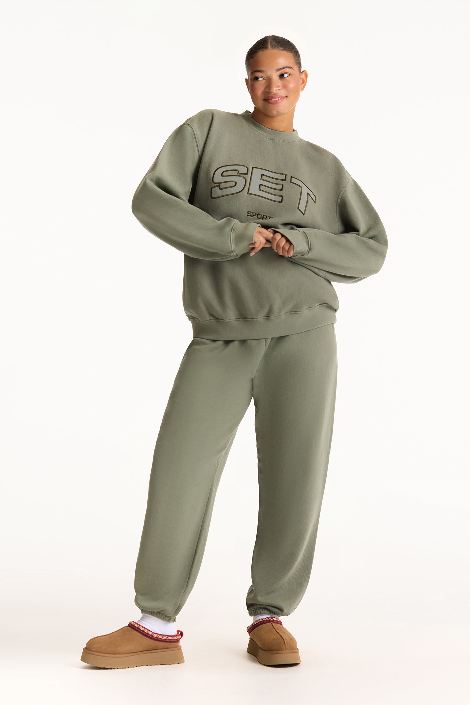 MIDWEIGHT SWEATS STAPLE OLD SCHOOL SWEATPANTS - KELP - Image 2