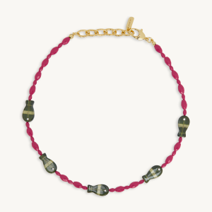 SET x LOGAN TAY FISH BEAD NECKLACE - HIBISCUS